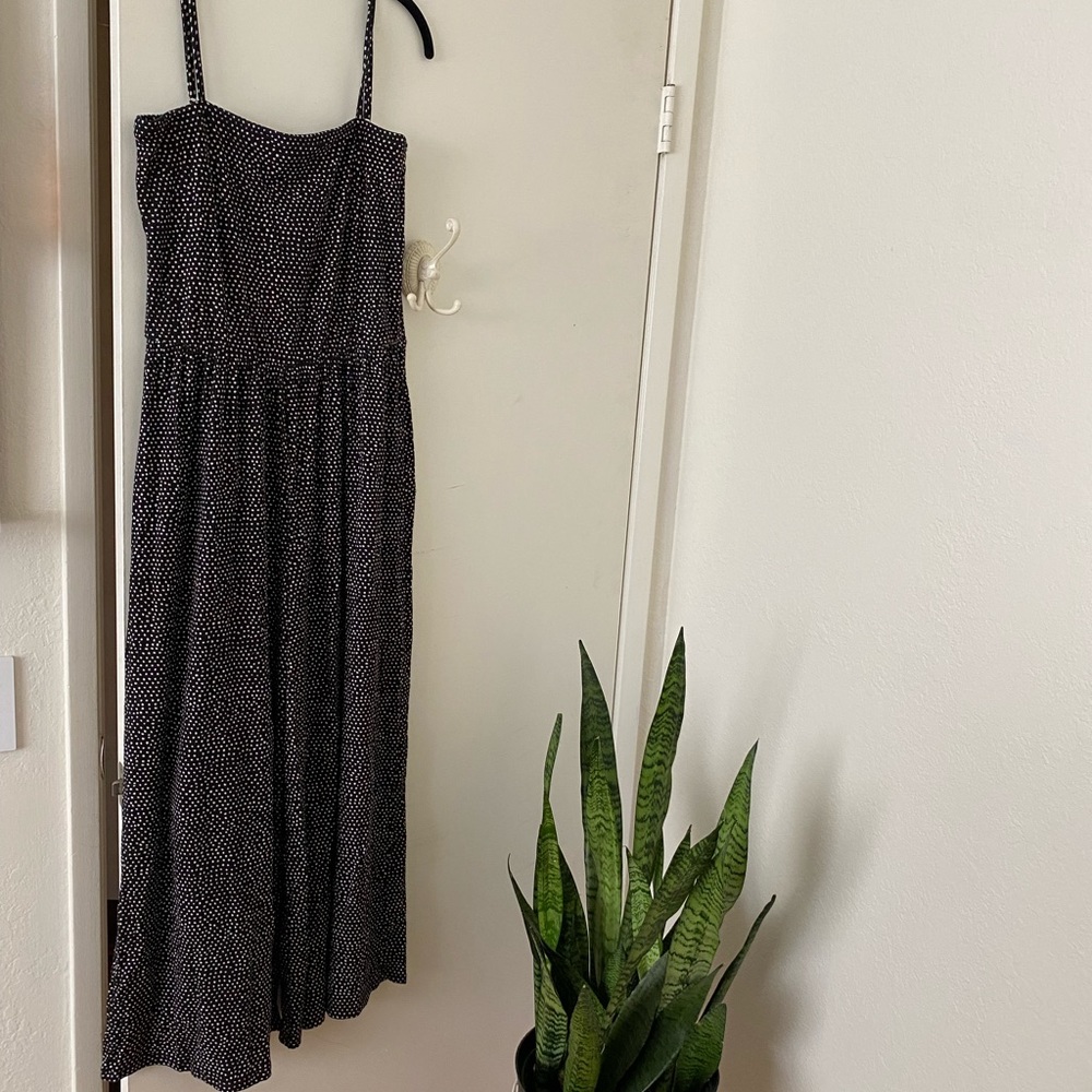 Billabong navy polka dot jumpsuit